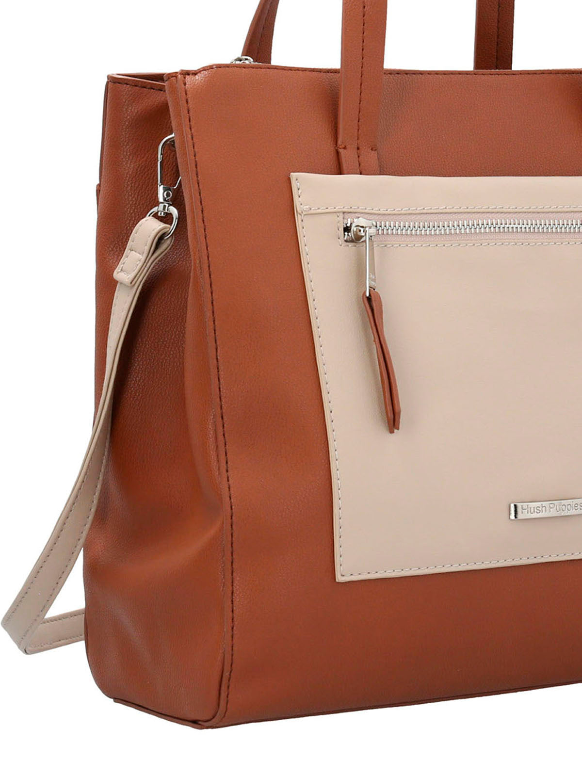 Cartera Ecocuero Mujer Barker Tote Café Hush Puppies | Hush Puppies