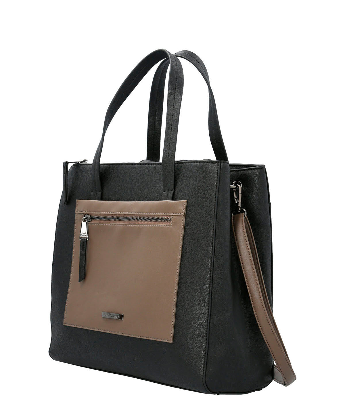 Cartera Ecocuero Mujer Barker Tote Negro Hush Puppies | Hush Puppies