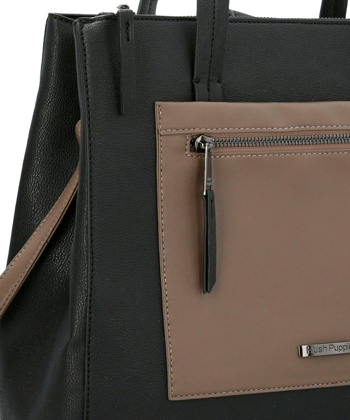 Cartera Ecocuero Mujer Barker Tote Negro Hush Puppies | Hush Puppies