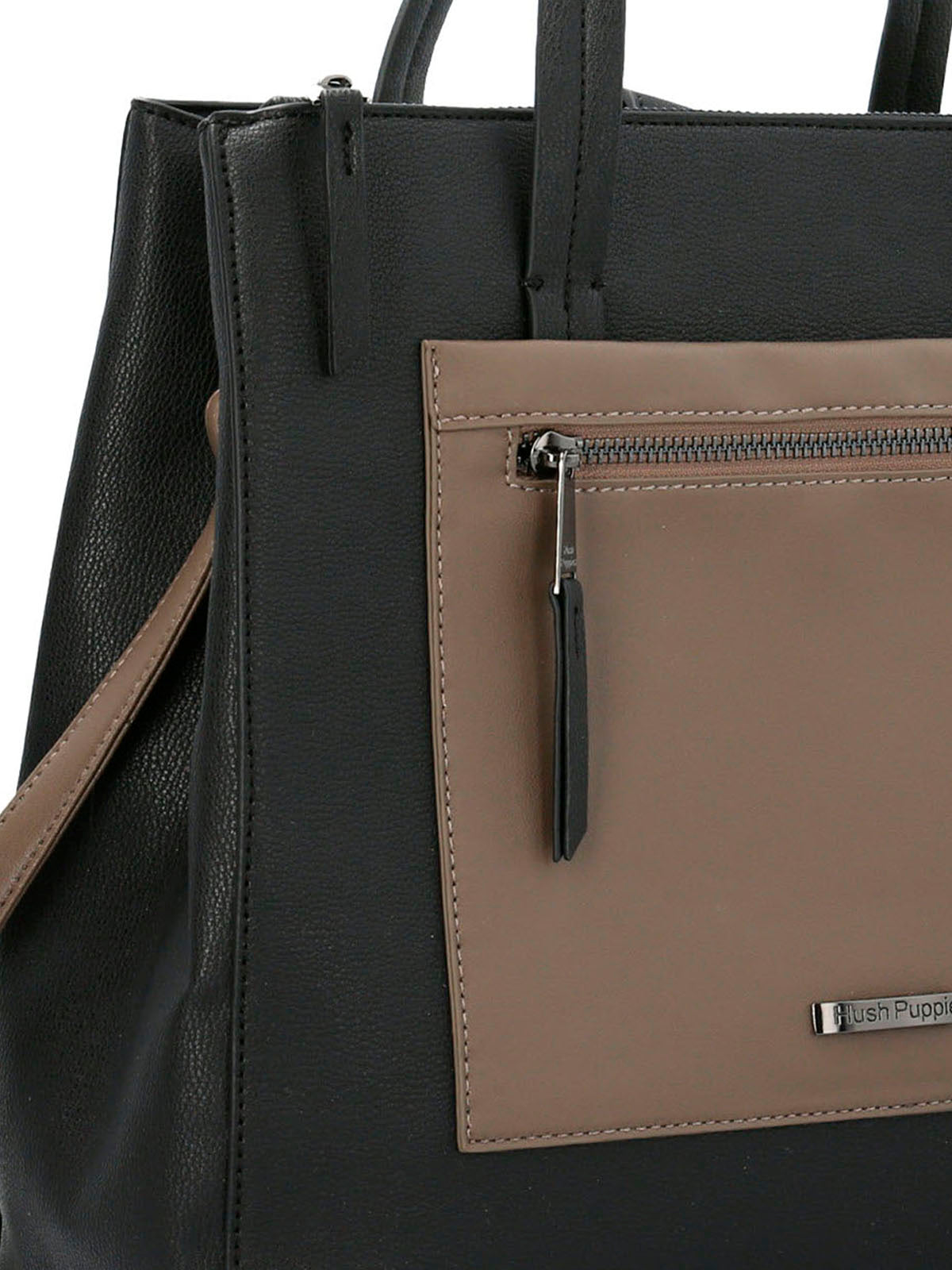 Cartera Ecocuero Mujer Barker Tote Negro Hush Puppies | Hush Puppies