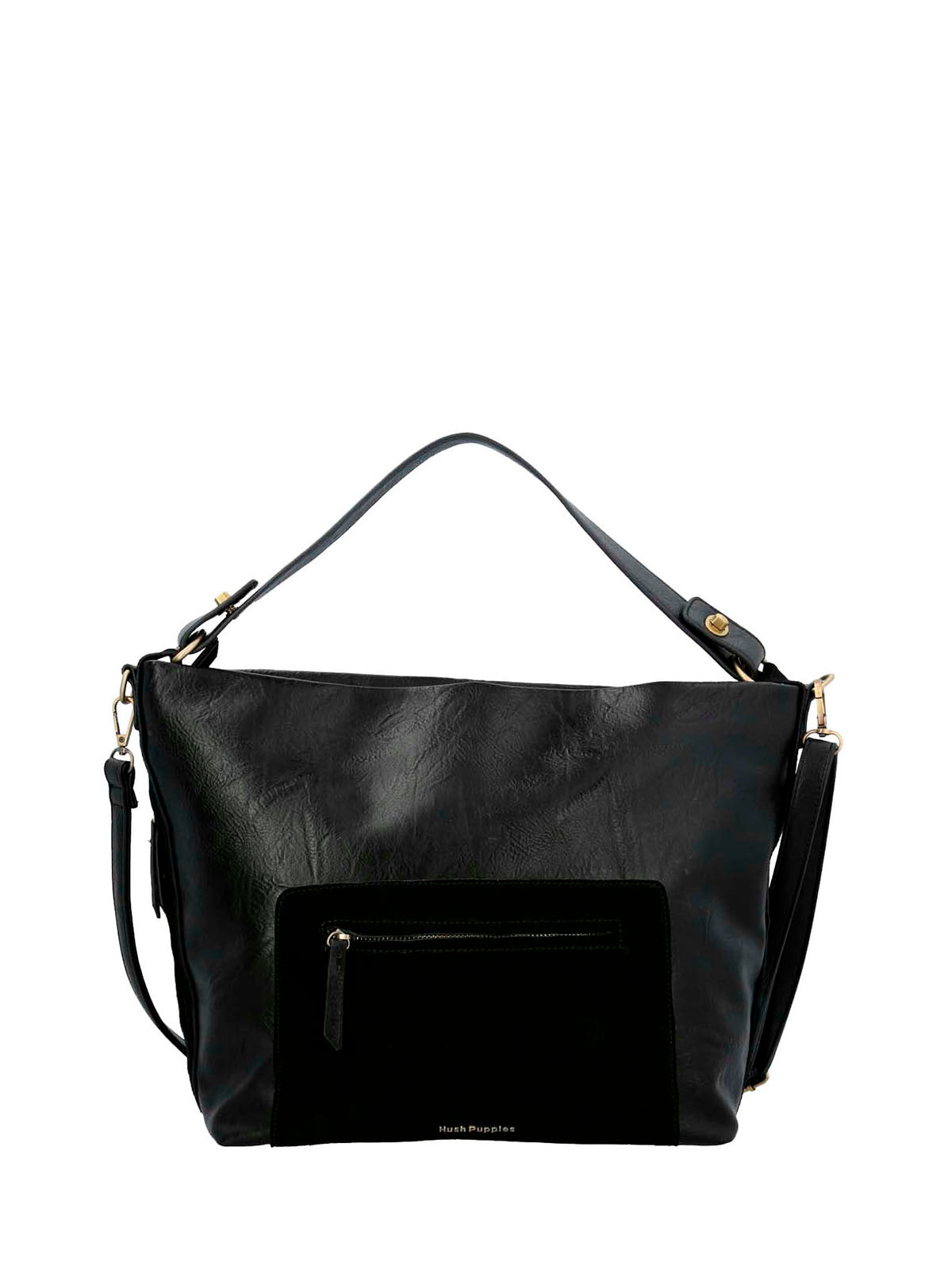 Cartera Ecocuero Mujer Laryn Hobo Negro Hush Puppies