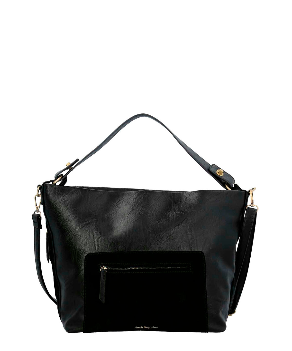 Cartera Ecocuero Mujer Laryn Hobo Negro Hush Puppies | Hush Puppies