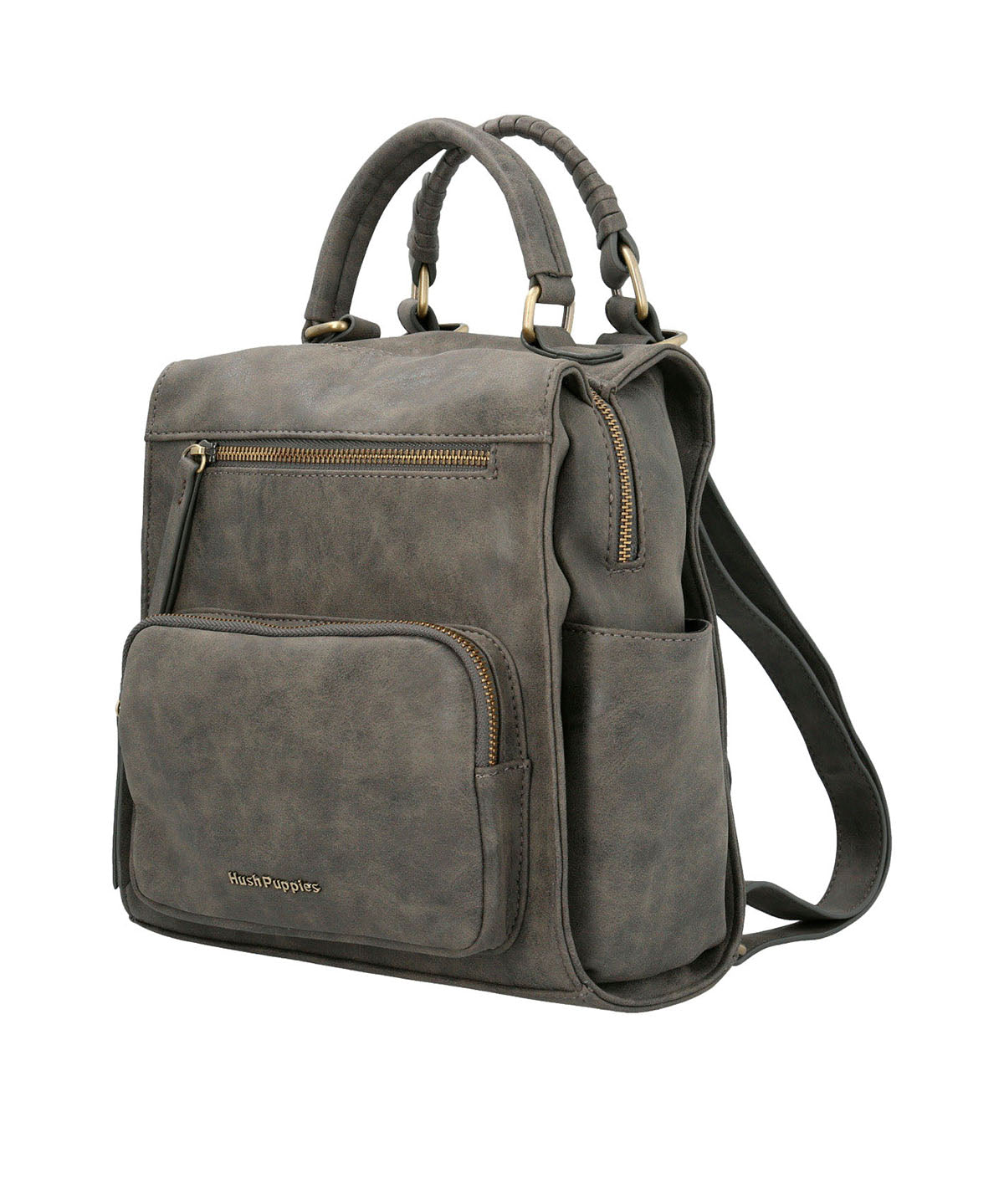 Cartera Mochila Ecocuero Mujer Date Backbag Gris Hush Puppies | Hush Puppies