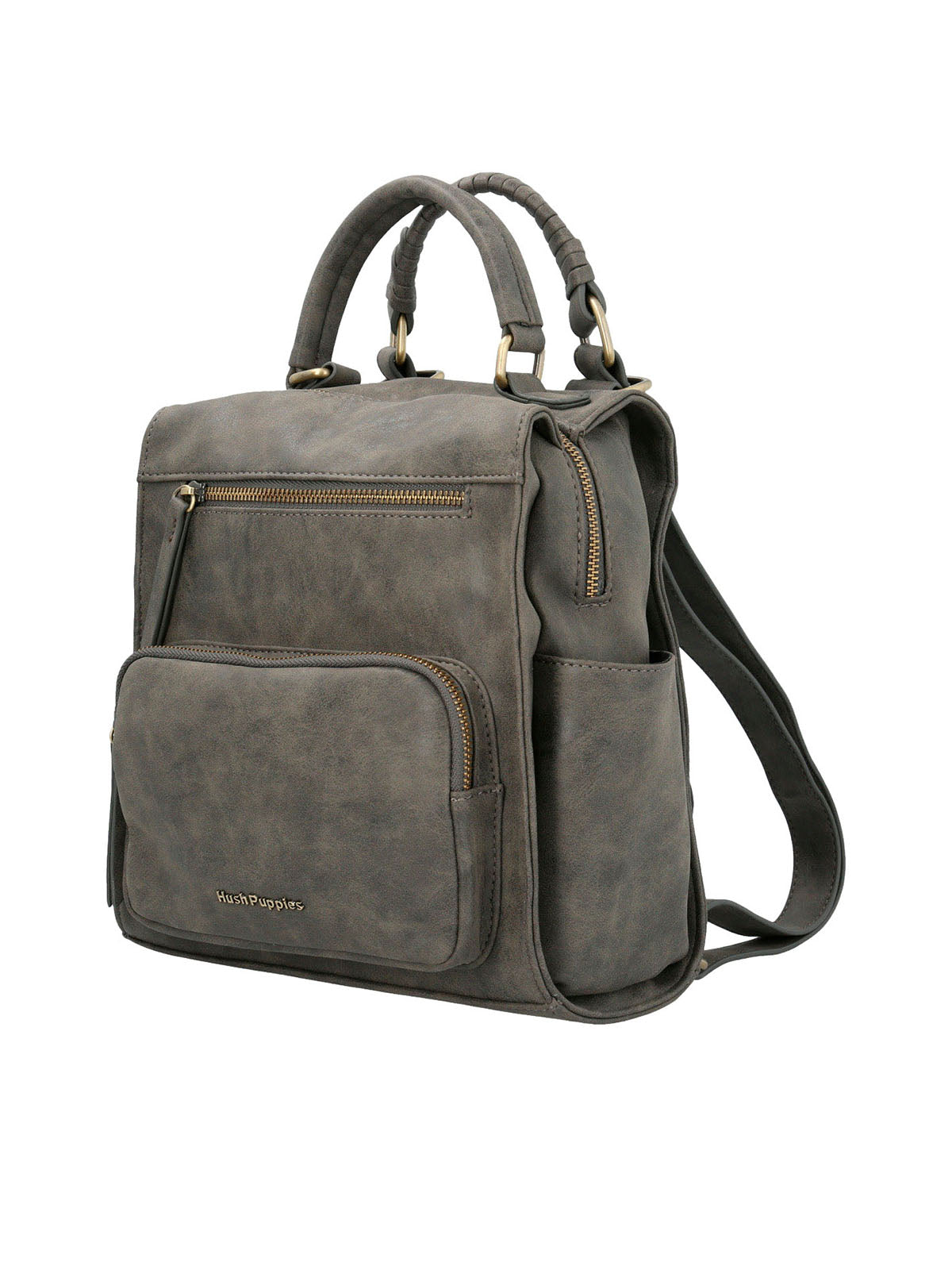 Cartera Mochila Ecocuero Mujer Date Backbag Gris Hush Puppies | Hush Puppies
