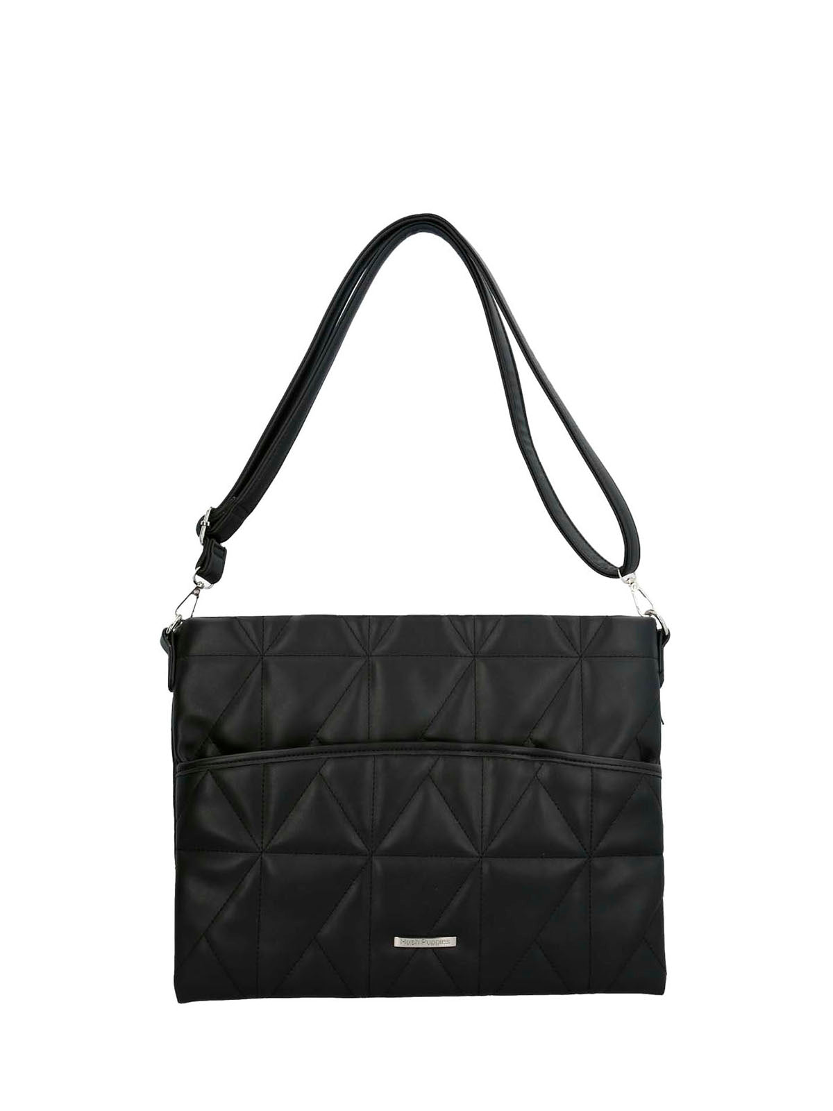 Bolso Notebook Ecocuero Mujer Quilt Case Negro Hush Puppies