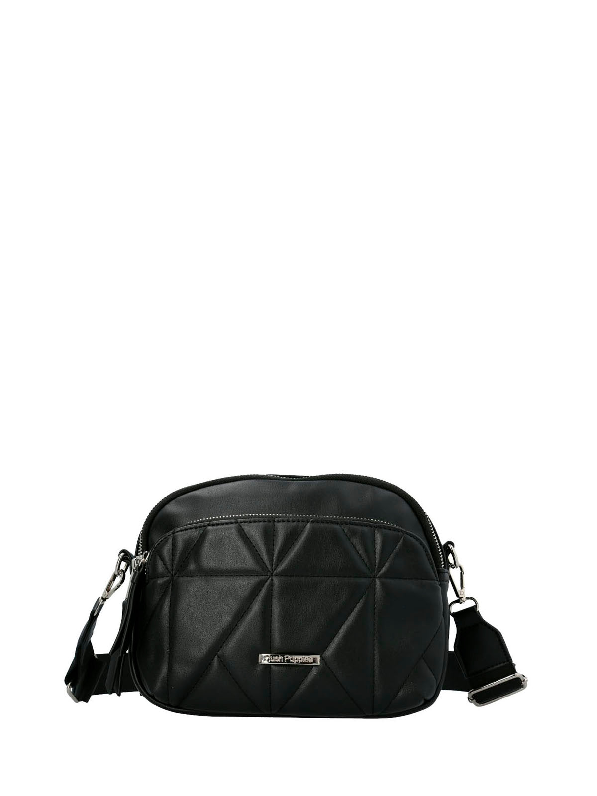 Cartera Ecocuero Mujer Quilt Cross Negro Hush Puppies