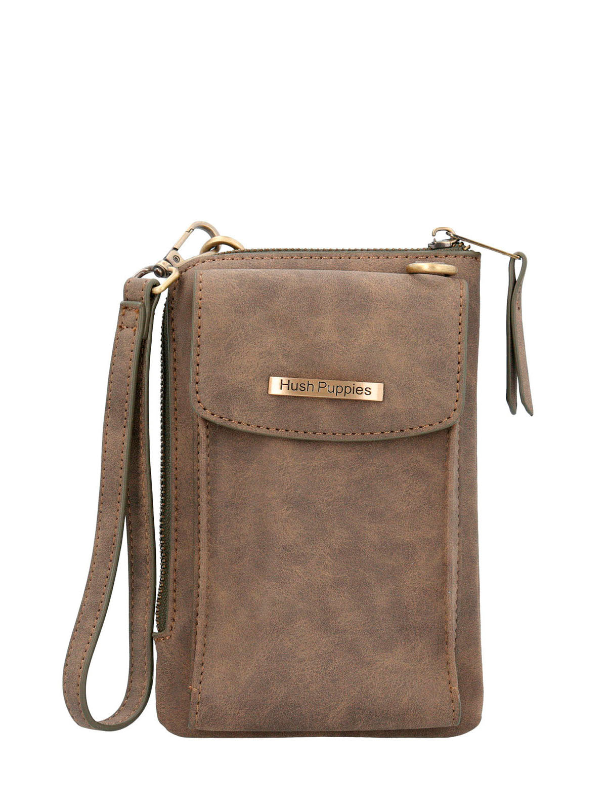 Cartera Ecocuero Mujer Doris Cross Café Hush Puppies