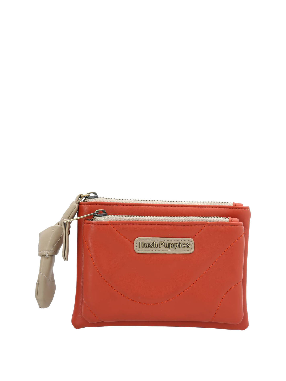 Billetera Ecocuero Mujer Quilt Zip Wallet Naranjo Hush Puppies | Hush Puppies