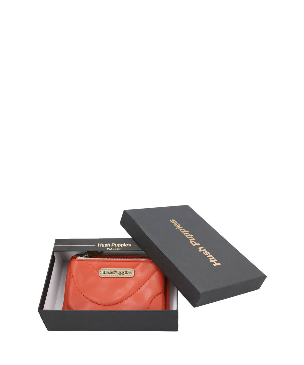 Billetera Ecocuero Mujer Quilt Zip Wallet Naranjo Hush Puppies | Hush Puppies