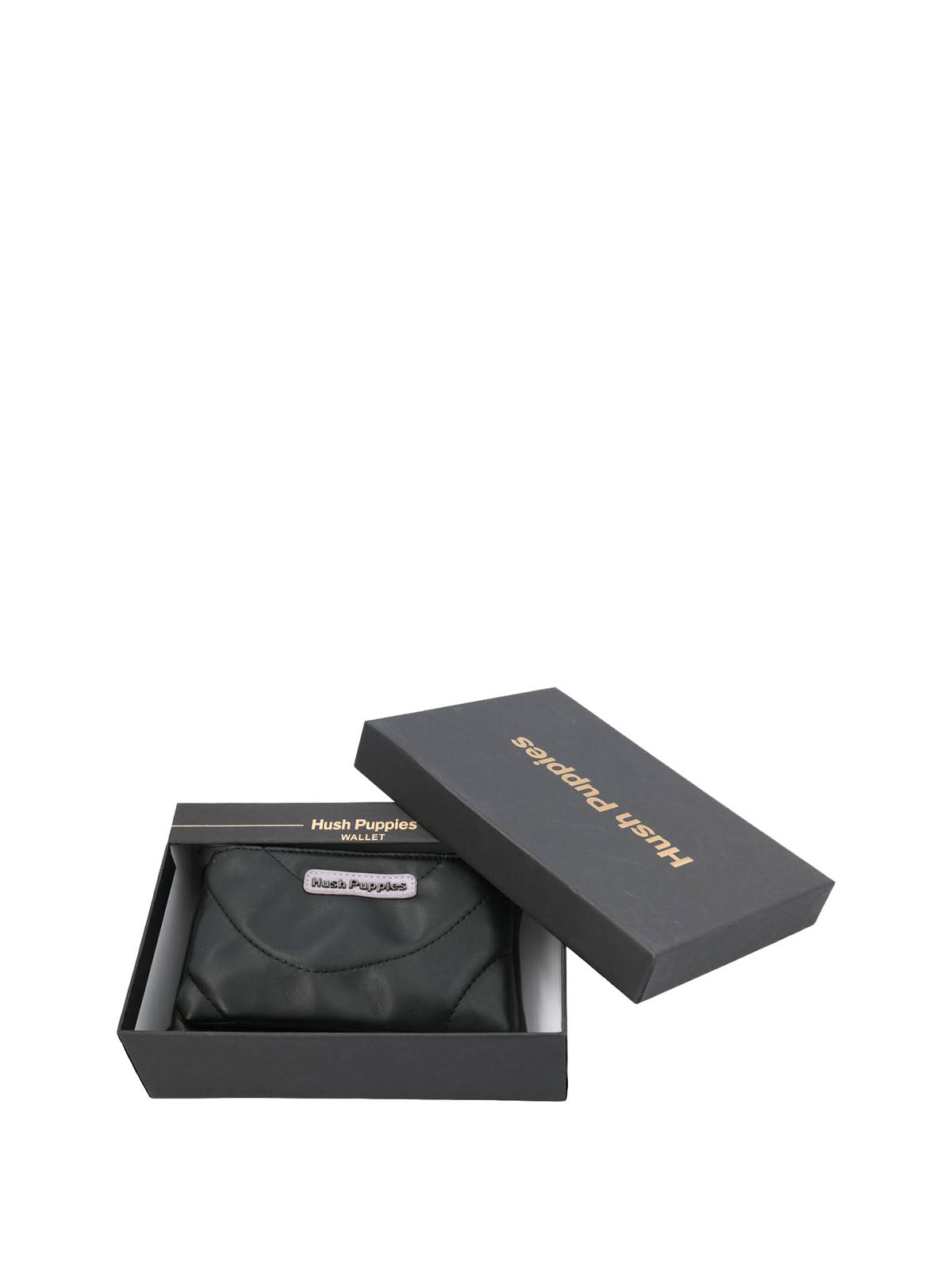 Billetera Ecocuero Mujer Quilt Zip Wallet Negro Hush Puppies | Hush Puppies