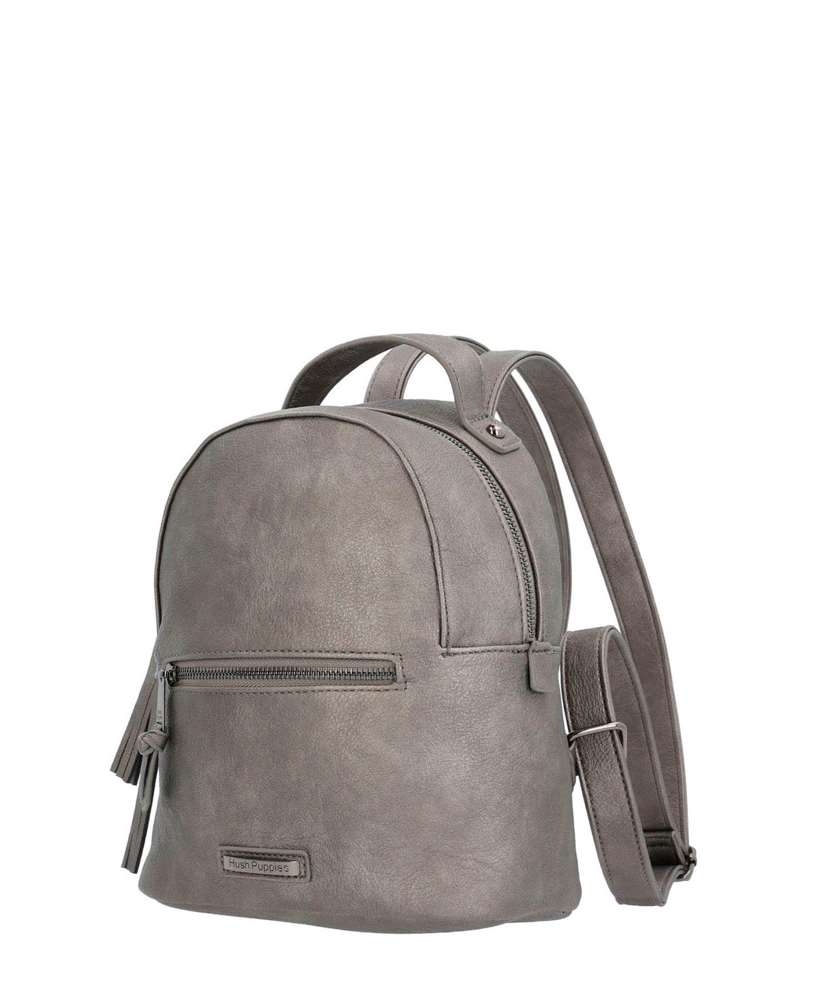 Mochila Ecocuero Mujer Metal Back Metalizado Hush Puppies