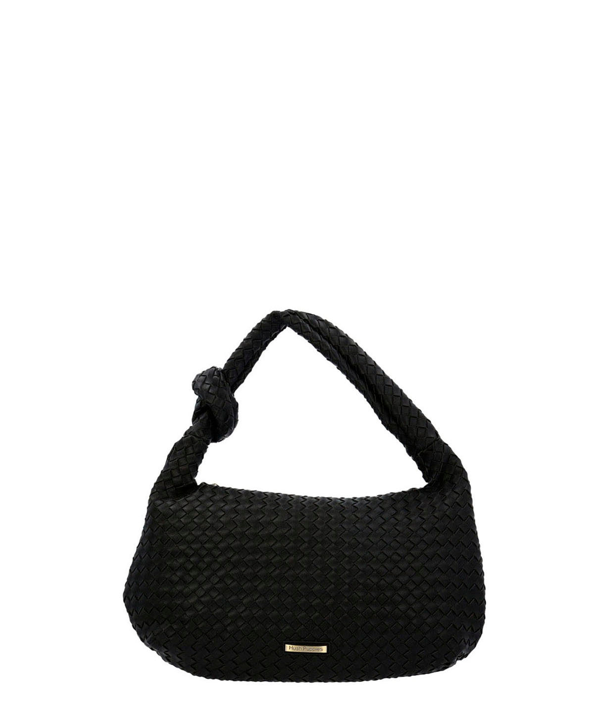 Cartera Ecocuero Mujer Brann Hobo Negro Hush Puppies