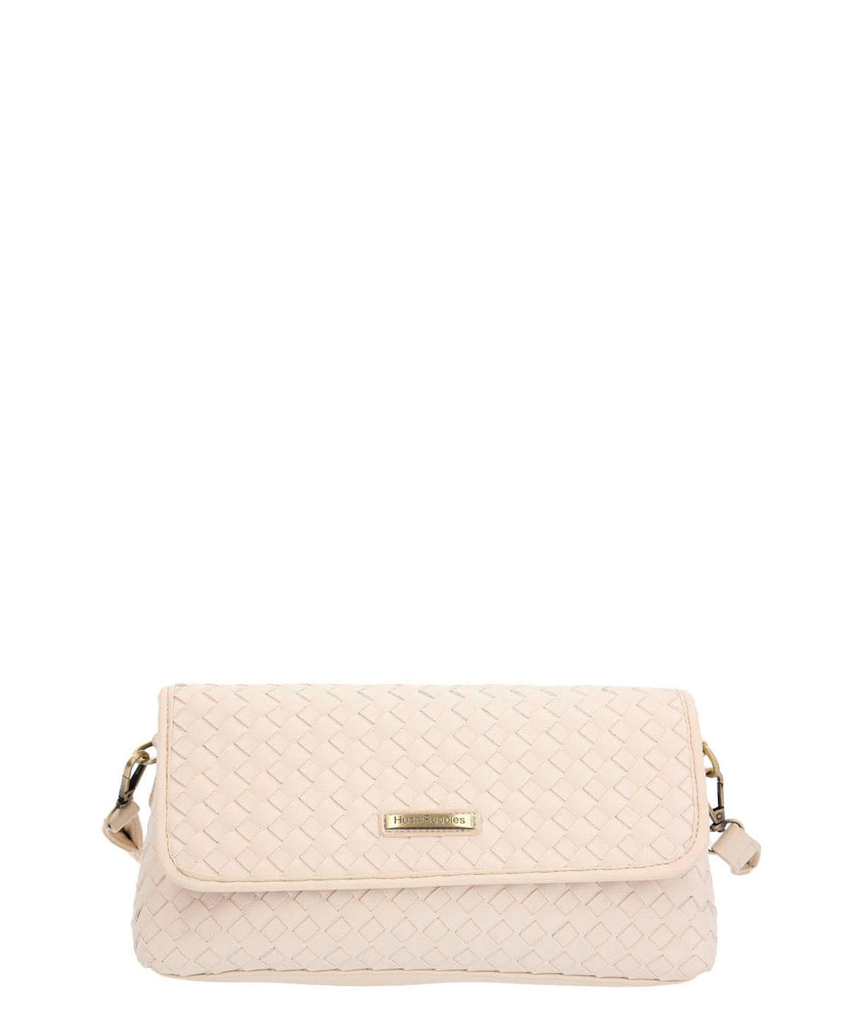 Cartera Ecocuero Mujer Brass Bag Blanco Hush Puppies