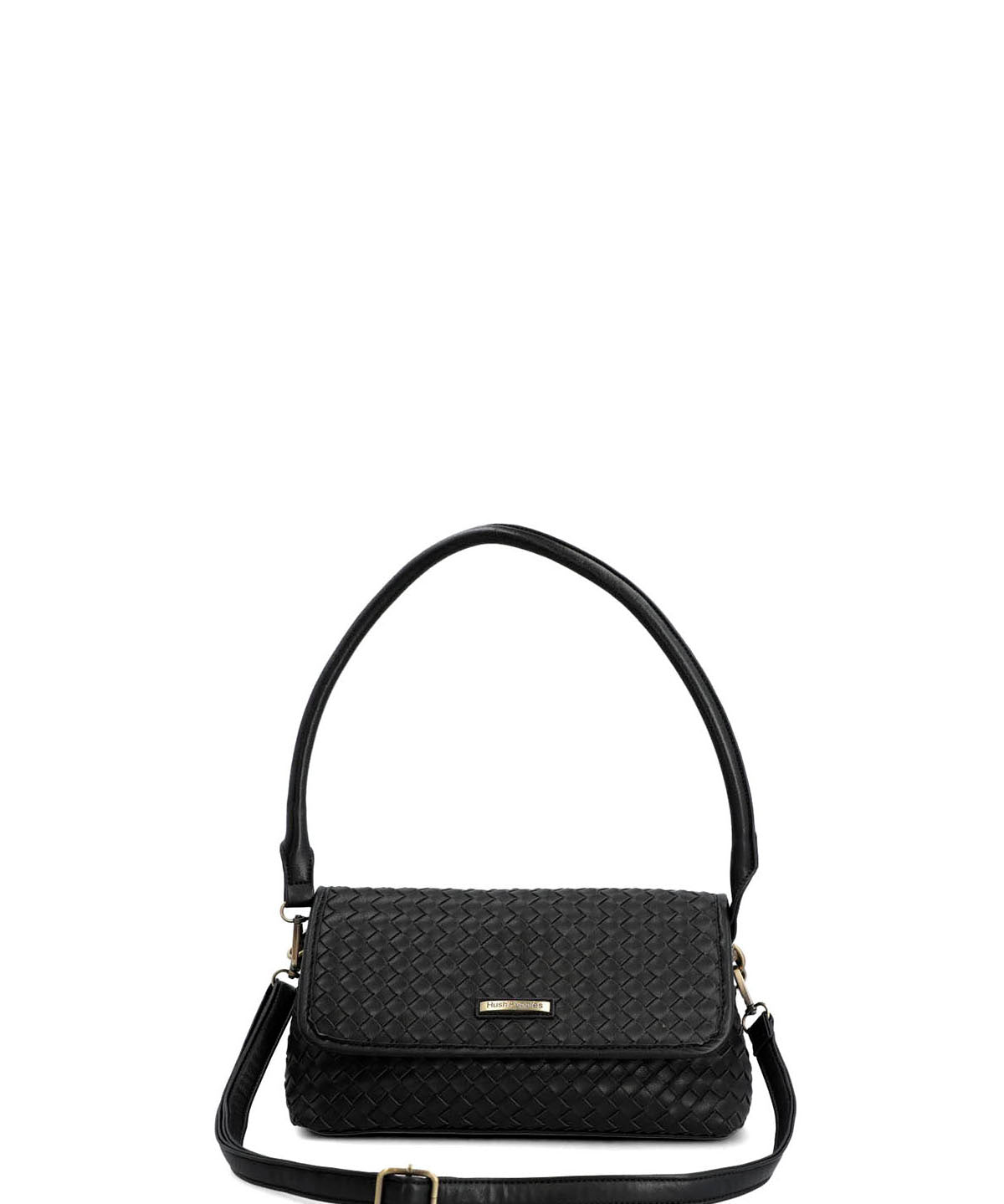 Cartera Ecocuero Mujer Brass Bag Negro Hush Puppies