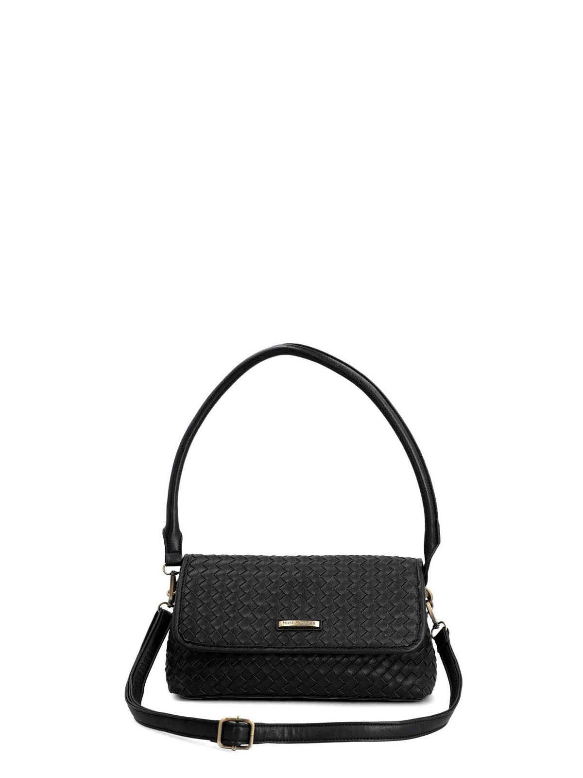Cartera Ecocuero Mujer Brass Bag Negro Hush Puppies
