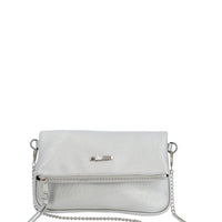 Cartera Ecocuero Mujer Metal Cross Metalizado Hush Puppies