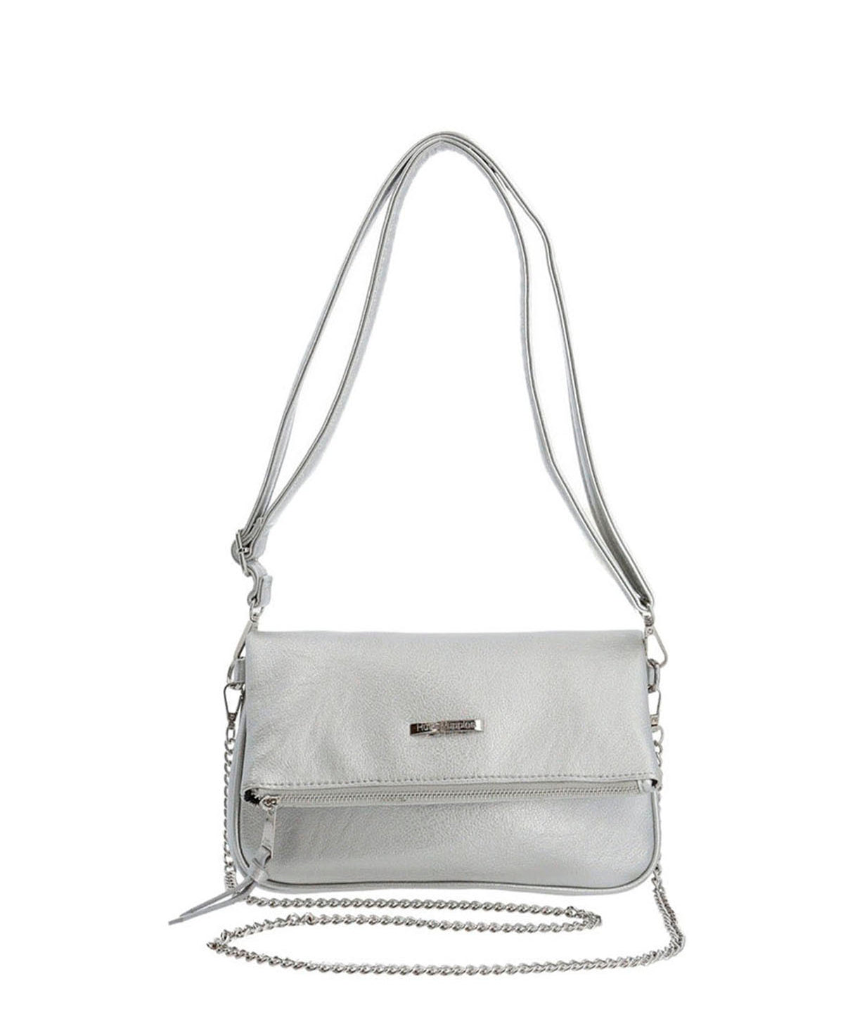 Cartera Ecocuero Mujer Metal Cross Metalizado Hush Puppies