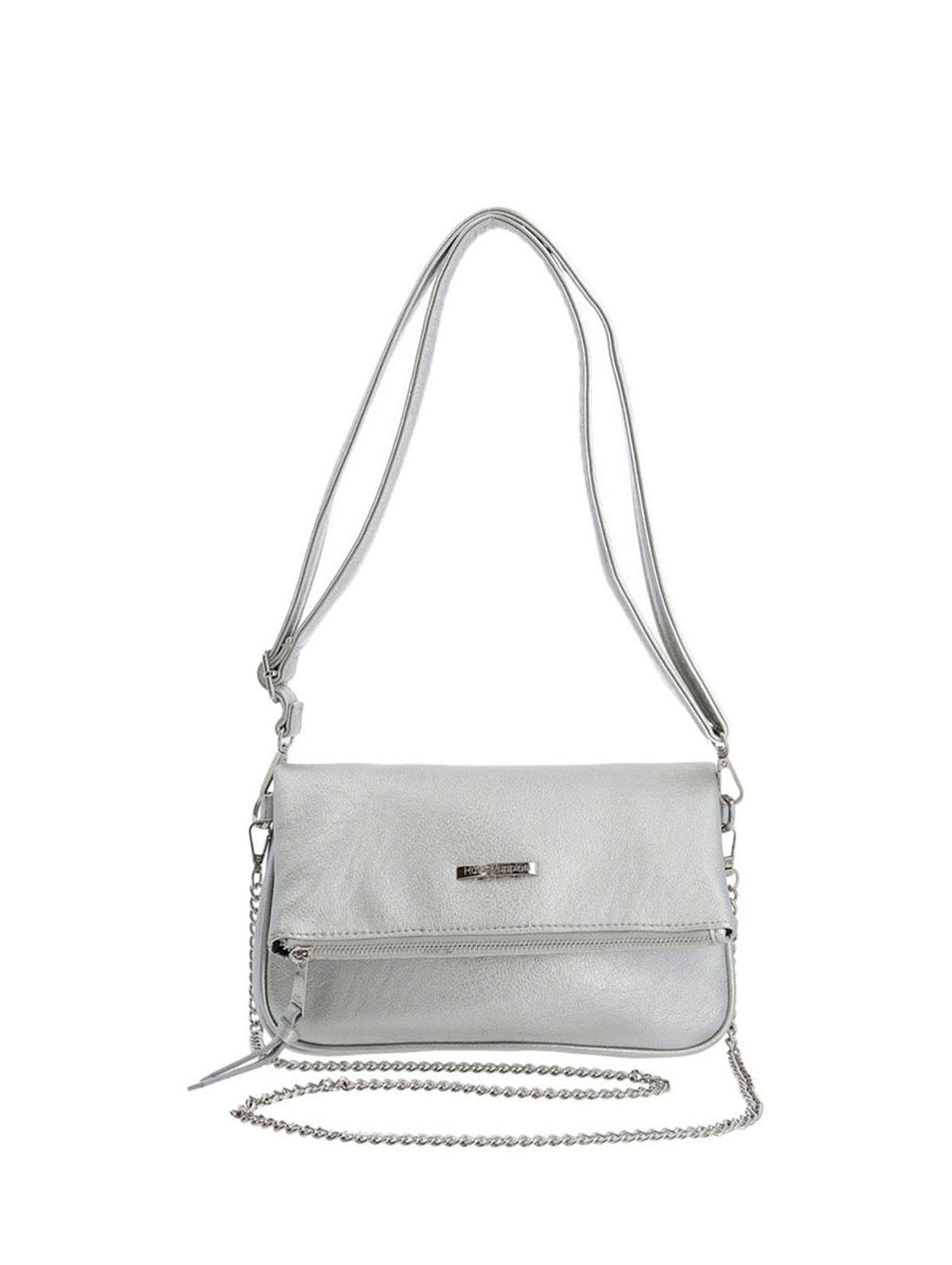 Cartera Ecocuero Mujer Metal Cross Metalizado Hush Puppies