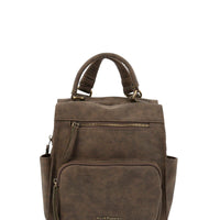 Cartera Mochila Ecocuero Mujer Dated  Backbag Café Hush Puppies