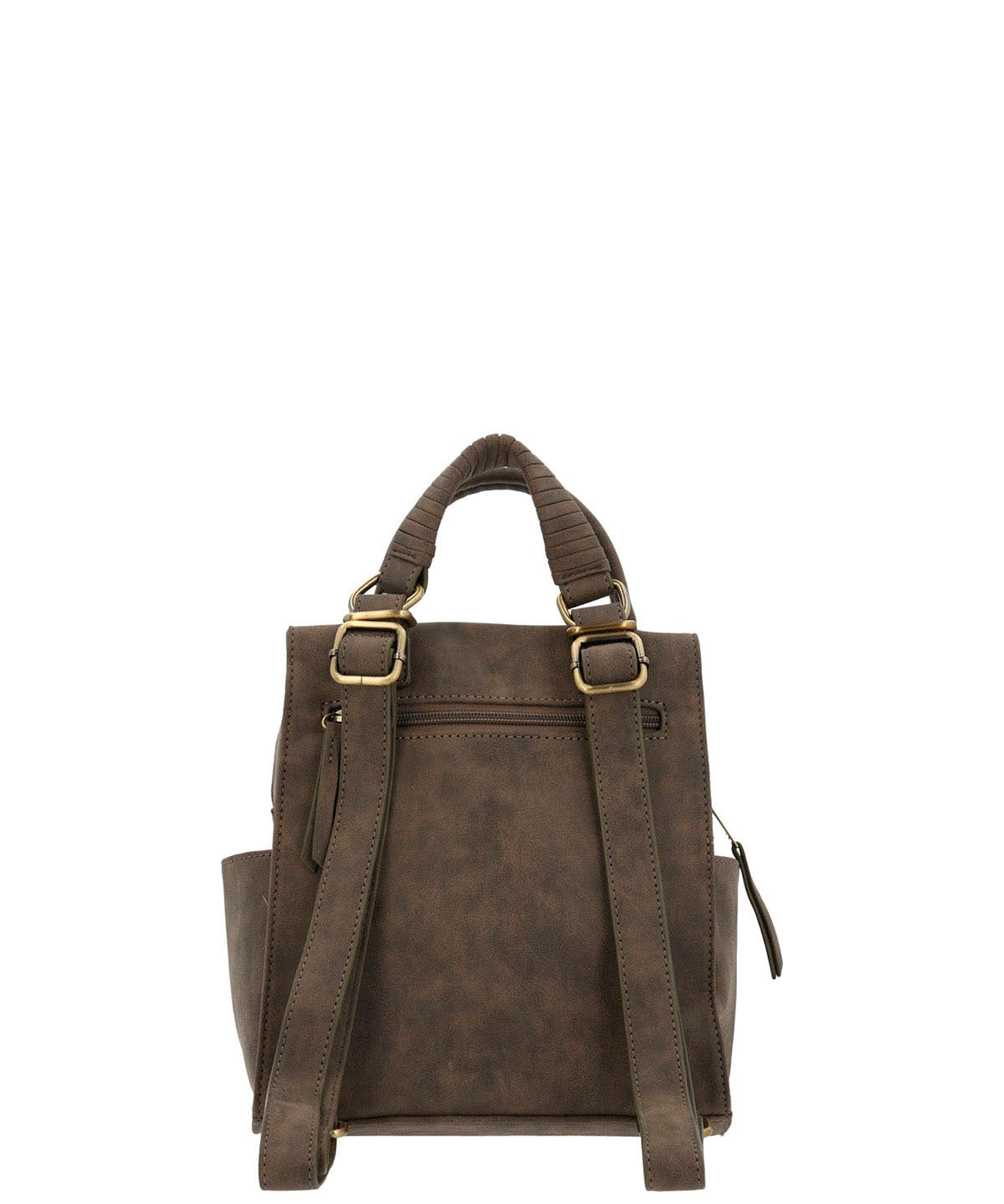 Cartera Mochila Ecocuero Mujer Dated  Backbag Café Hush Puppies