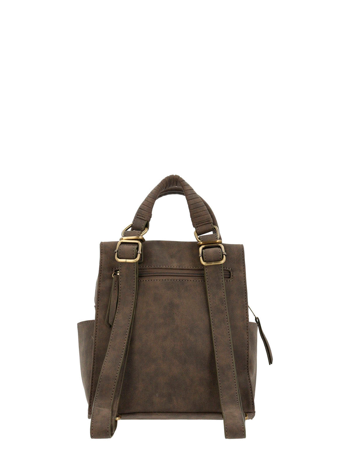 Cartera Mochila Ecocuero Mujer Dated  Backbag Café Hush Puppies