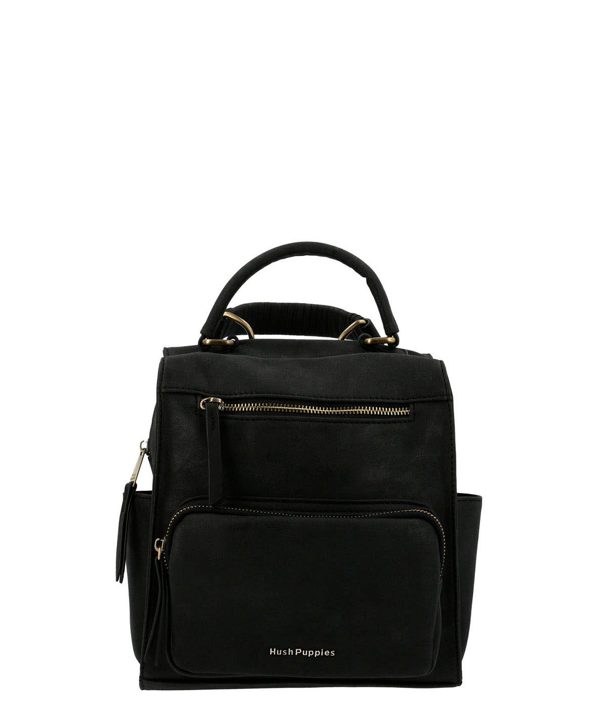 Cartera Mochila Ecocuero Mujer Dated  Backbag Negro Hush Puppies