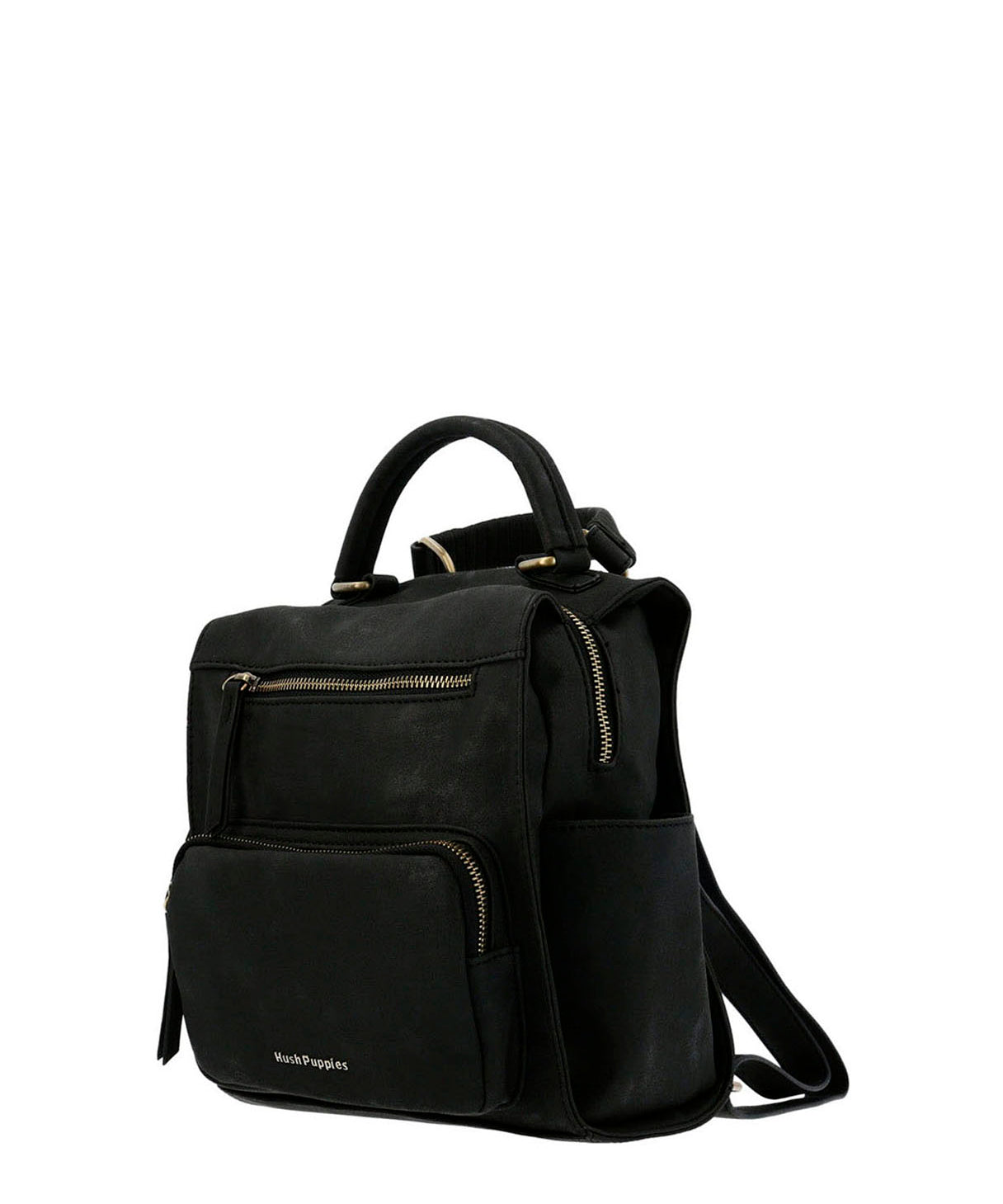 Cartera Mochila Ecocuero Mujer Dated  Backbag Negro Hush Puppies