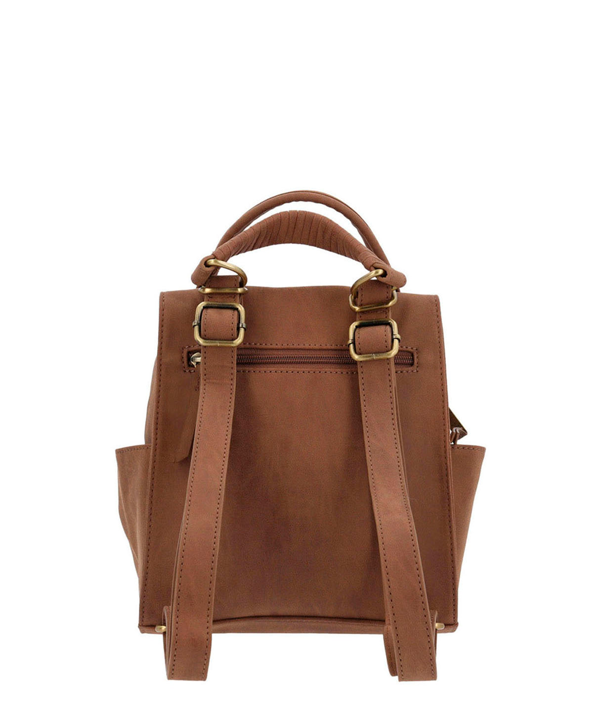 Cartera Mochila Ecocuero Mujer Dated  Backbag Café Hush Puppies