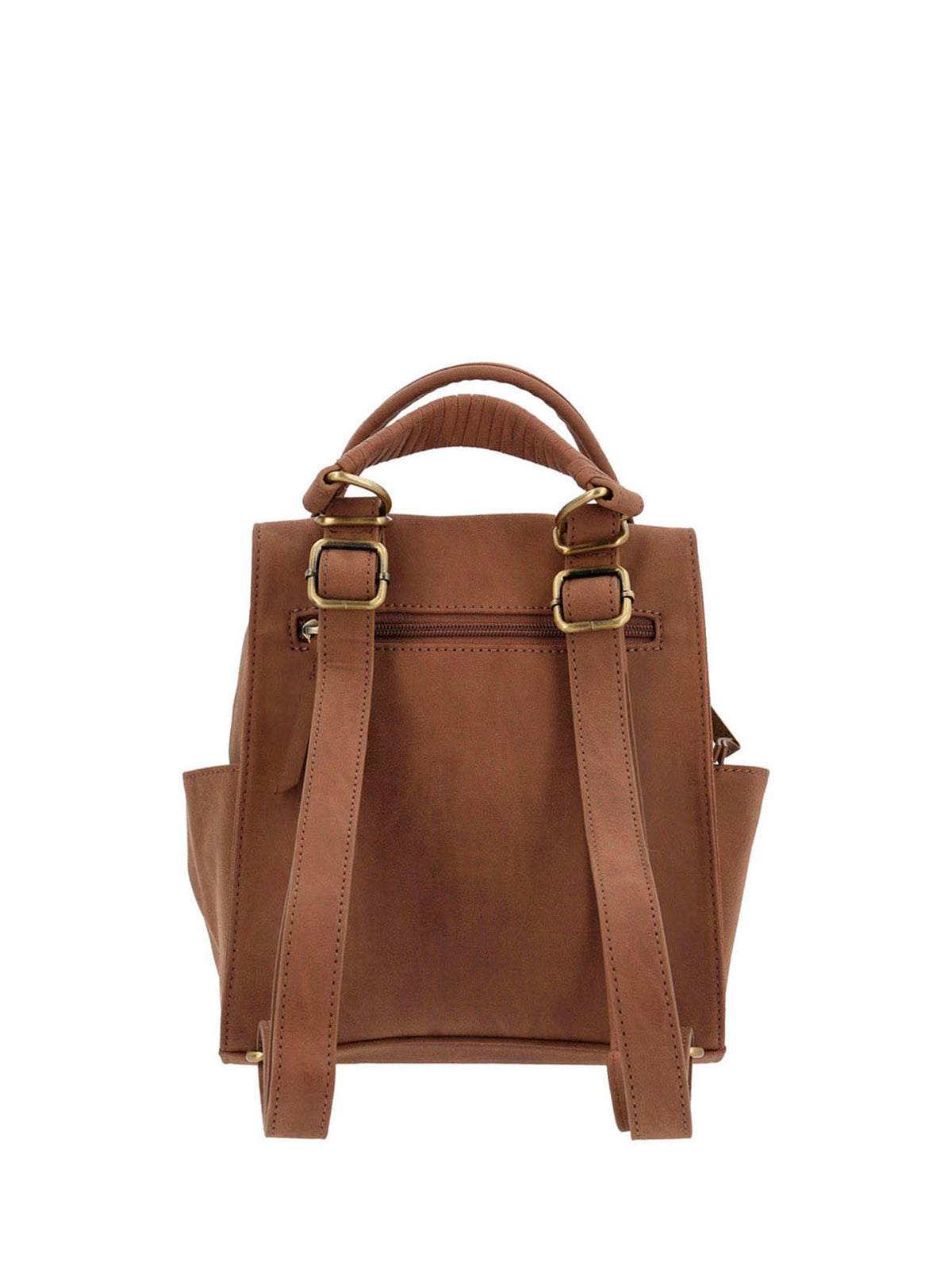 Cartera Mochila Ecocuero Mujer Dated  Backbag Café Hush Puppies