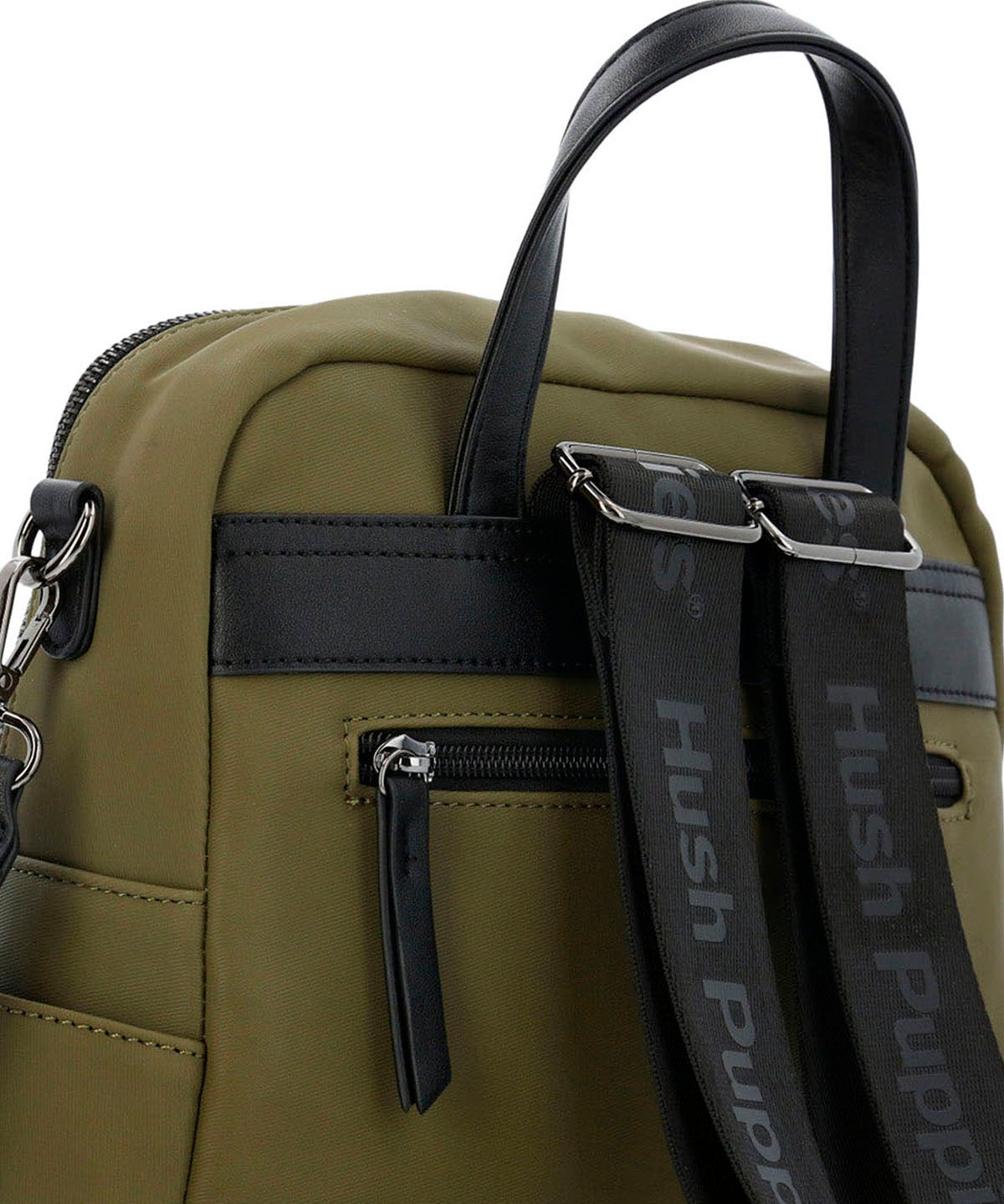 Cartera Mochila Ecocuero Mujer Hansen Backbag Verde Hush Puppies