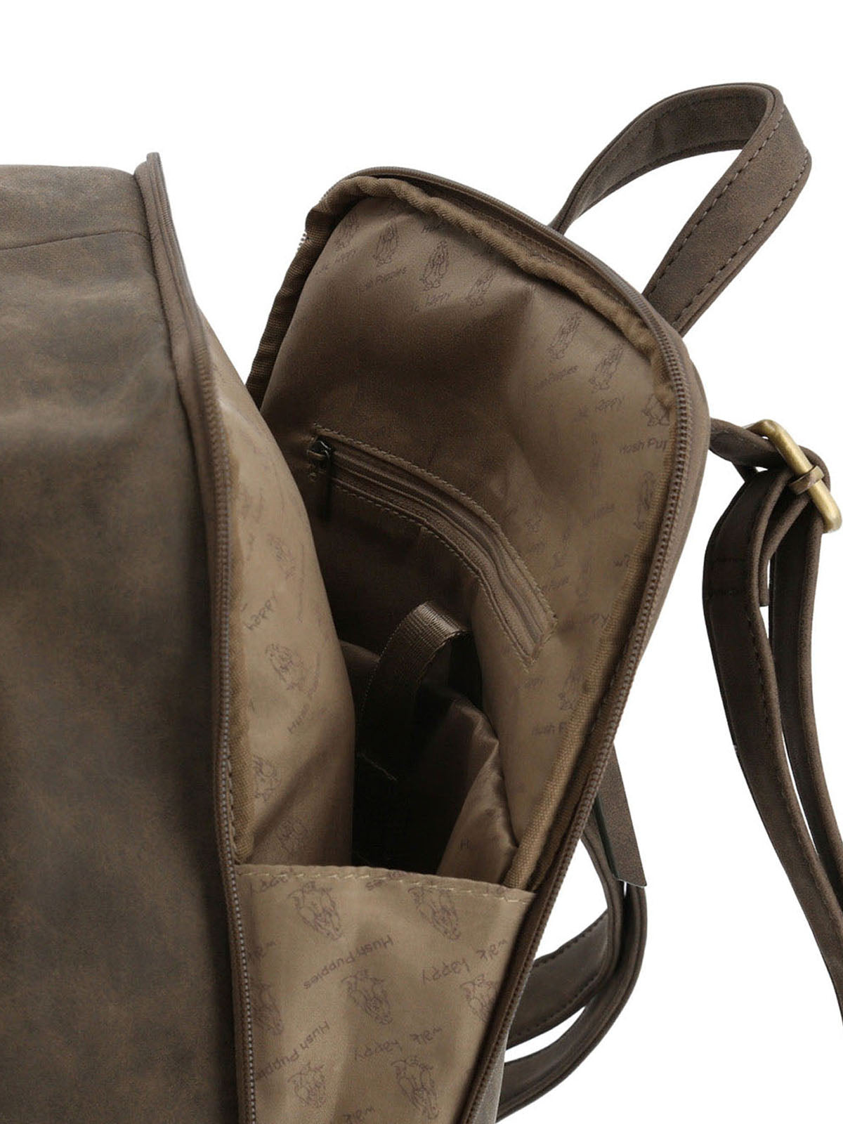 Mochila Ecocuero Mujer Danny Back Café Hush Puppies