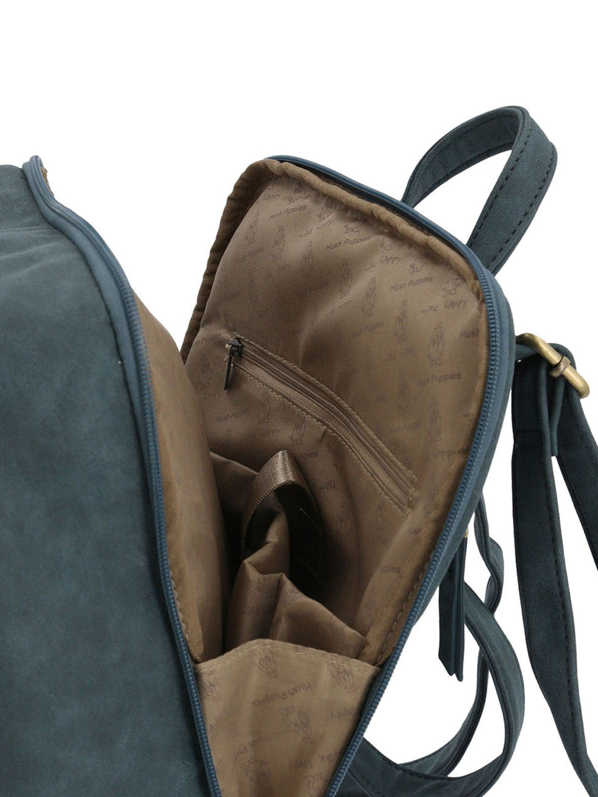 Mochila Ecocuero Mujer Danny Back Azul Hush Puppies