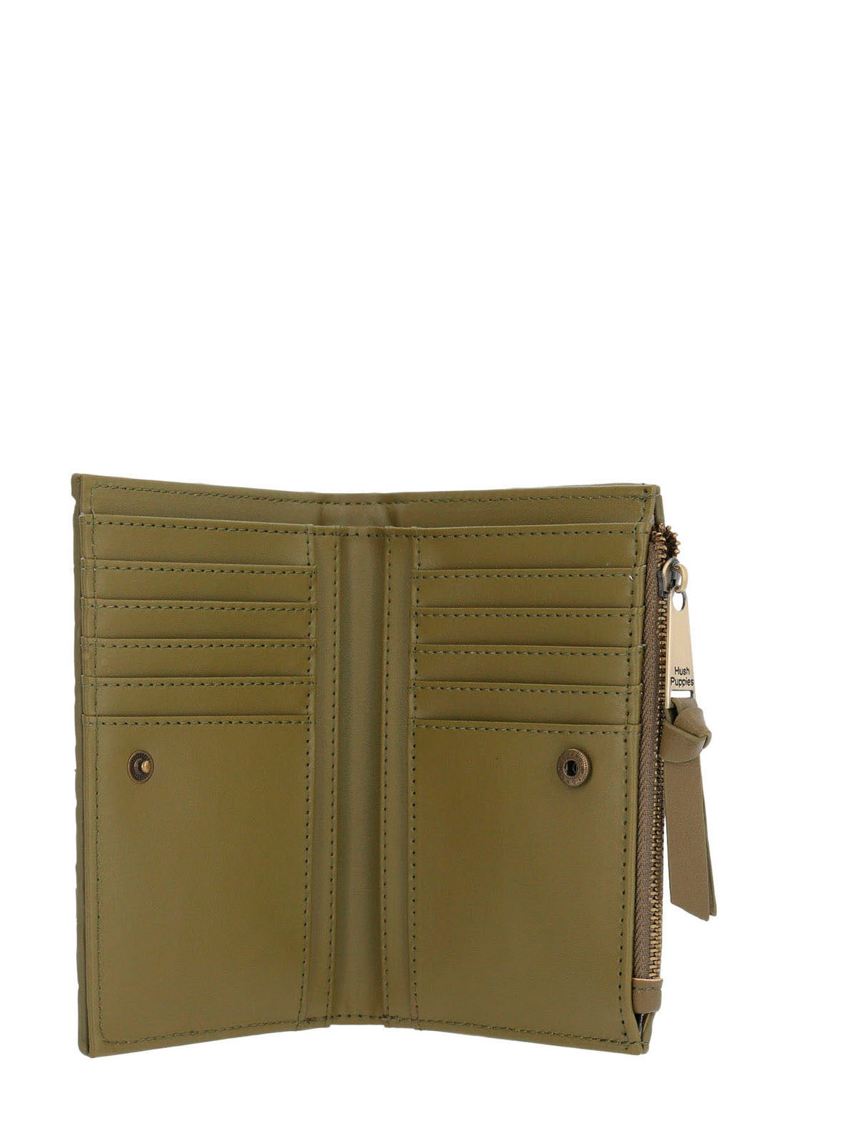 Billetera Ecocuero Mujer Brass Wallet Verde Hush Puppies