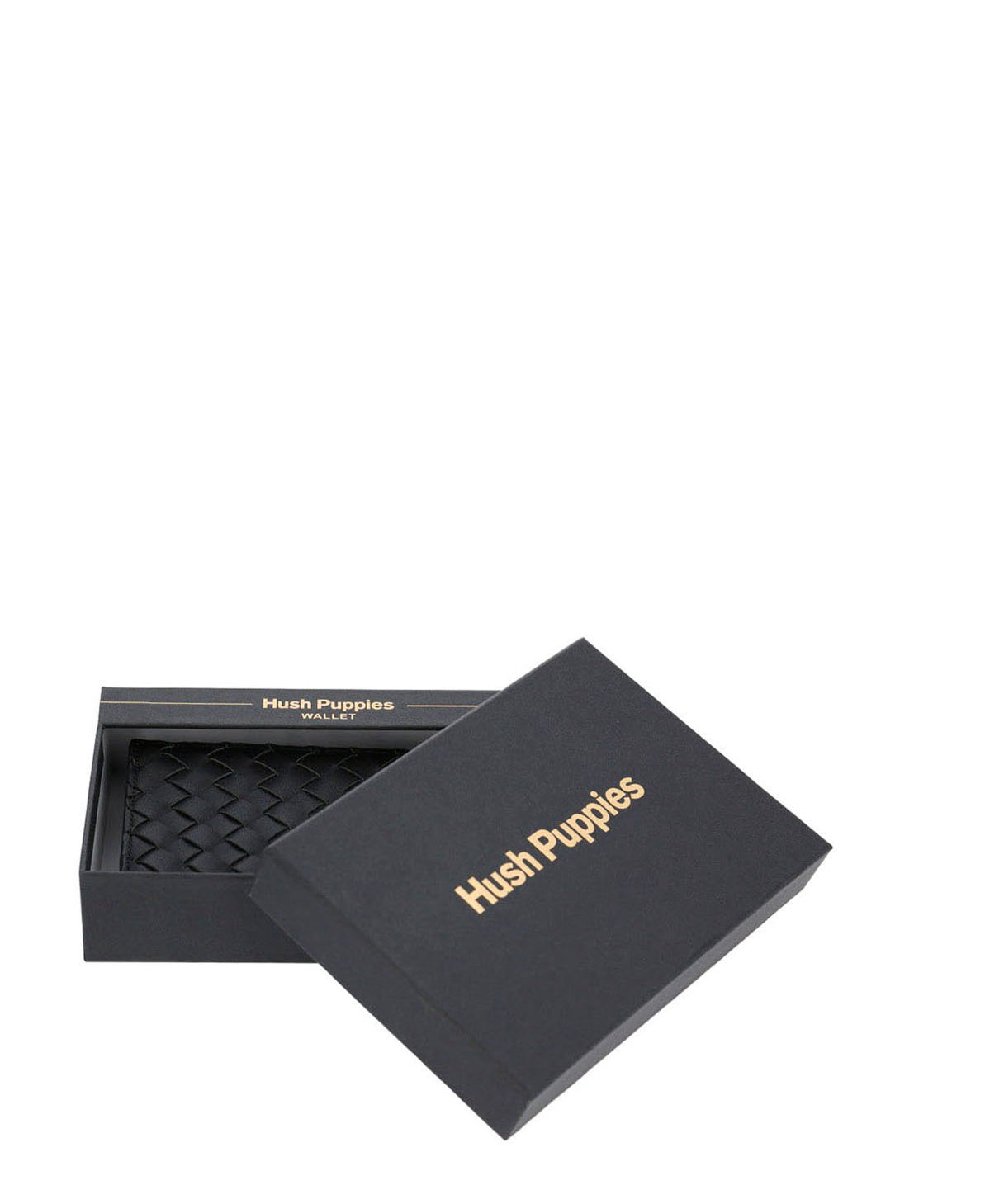 Billetera Ecocuero Mujer Brass Wallet Negro Hush Puppies