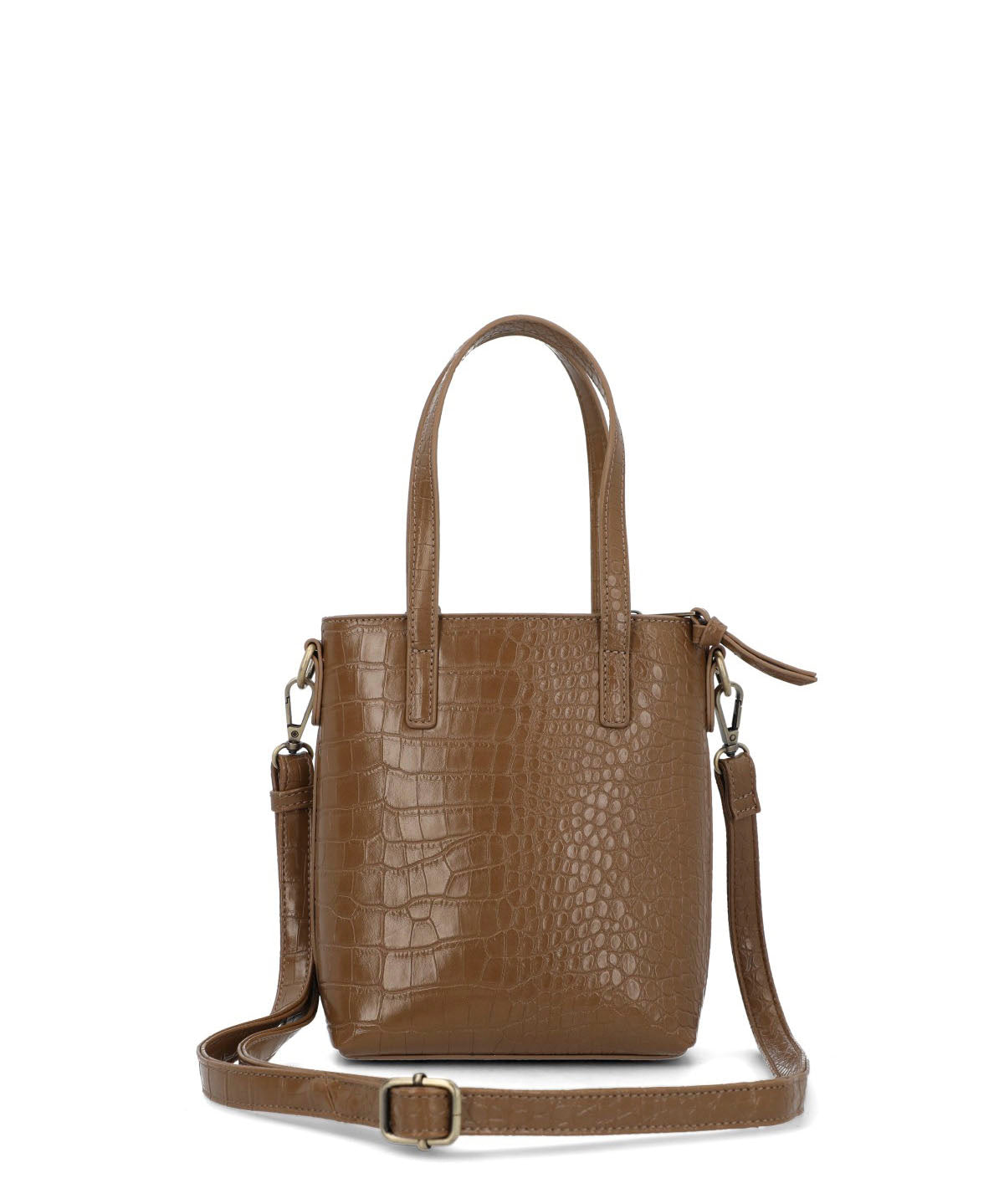 Cartera Ecocuero Mujer Croco Cross Café Hush Puppies