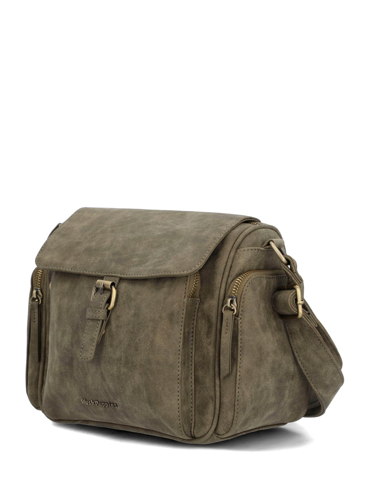 Cartera Ecocuero Mujer Darla Cross Verde Hush Puppies