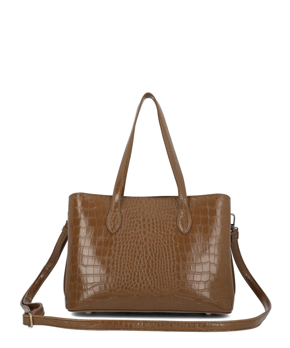 Cartera Ecocuero Mujer Croco Bag Café Hush Puppies