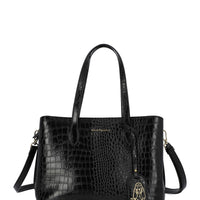 Cartera Ecocuero Mujer Croco Bag Negro Hush Puppies
