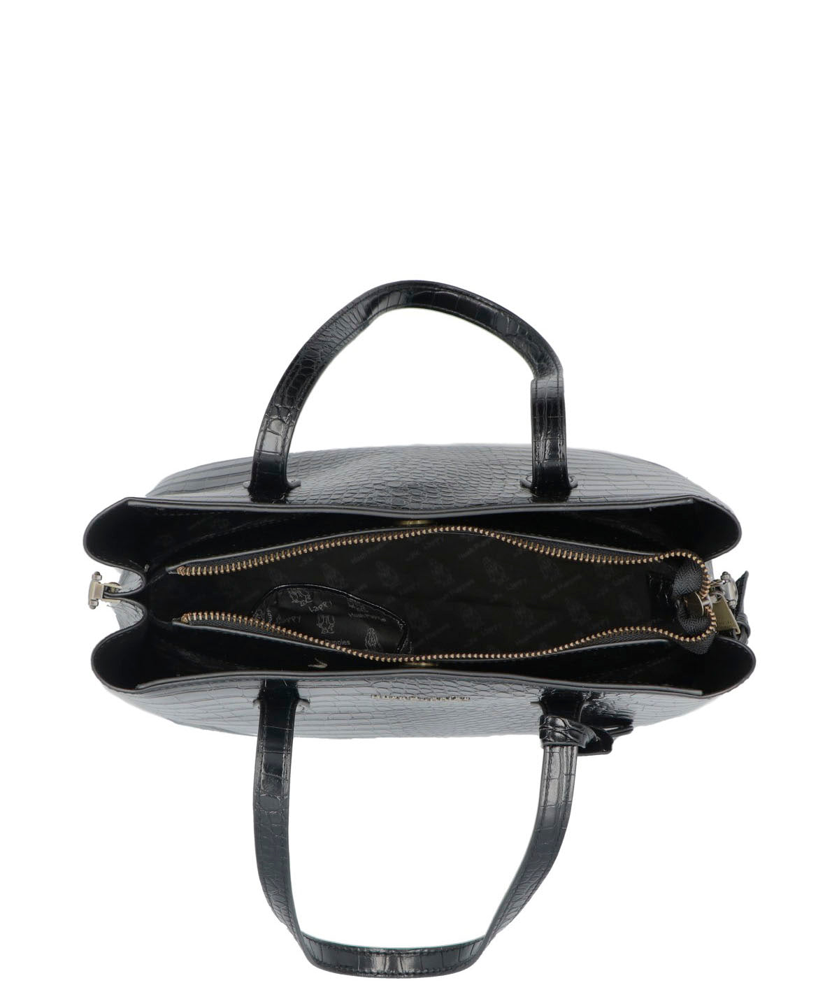 Cartera Ecocuero Mujer Croco Bag Negro Hush Puppies