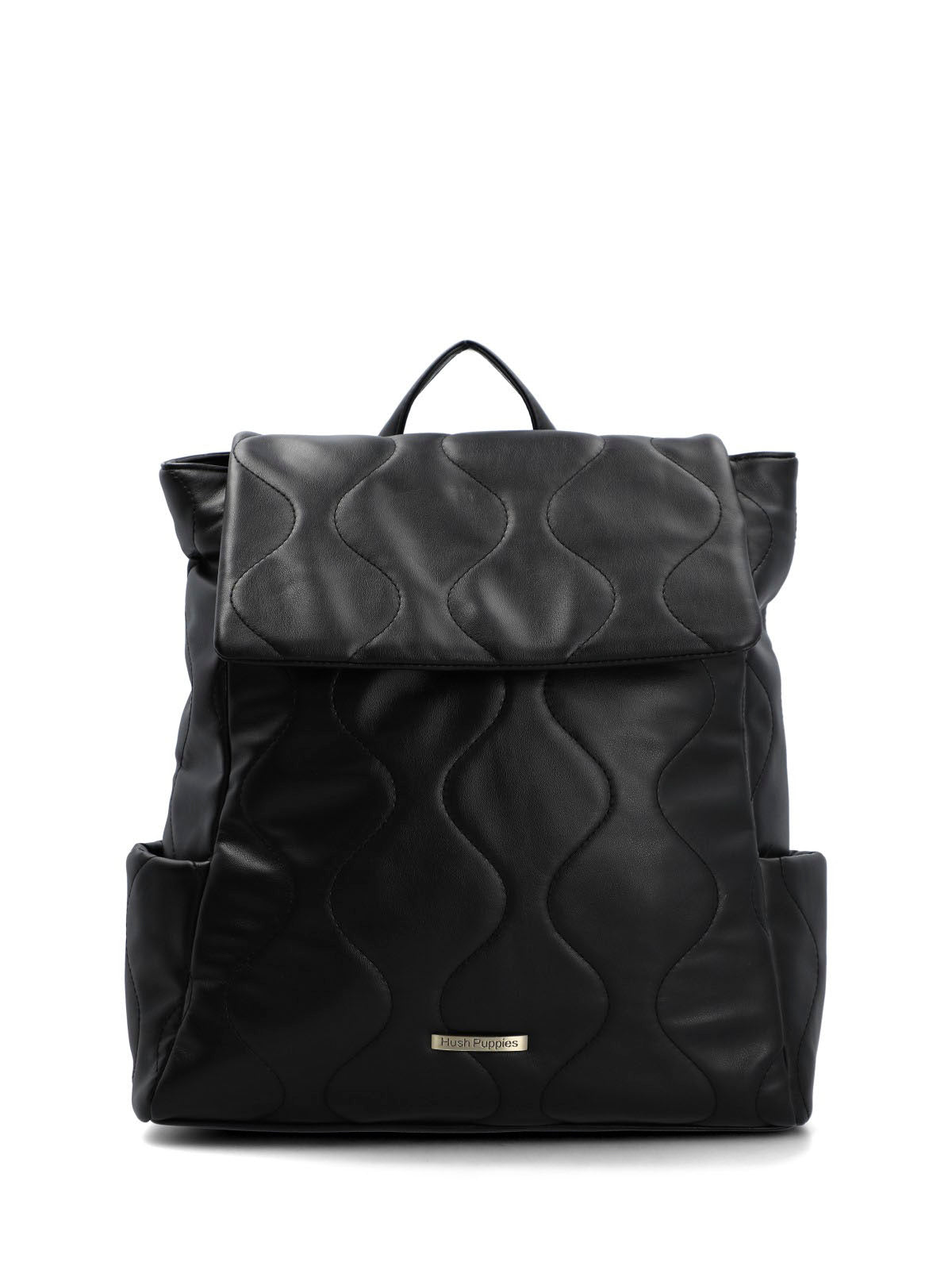 Mochila Ecocuero Mujer Quilted Back Negro Hush Puppies