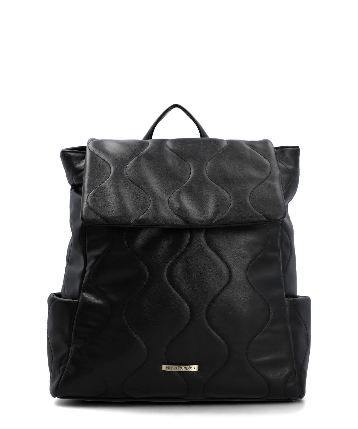 Mochila Ecocuero Mujer Quilted Back Negro Hush Puppies