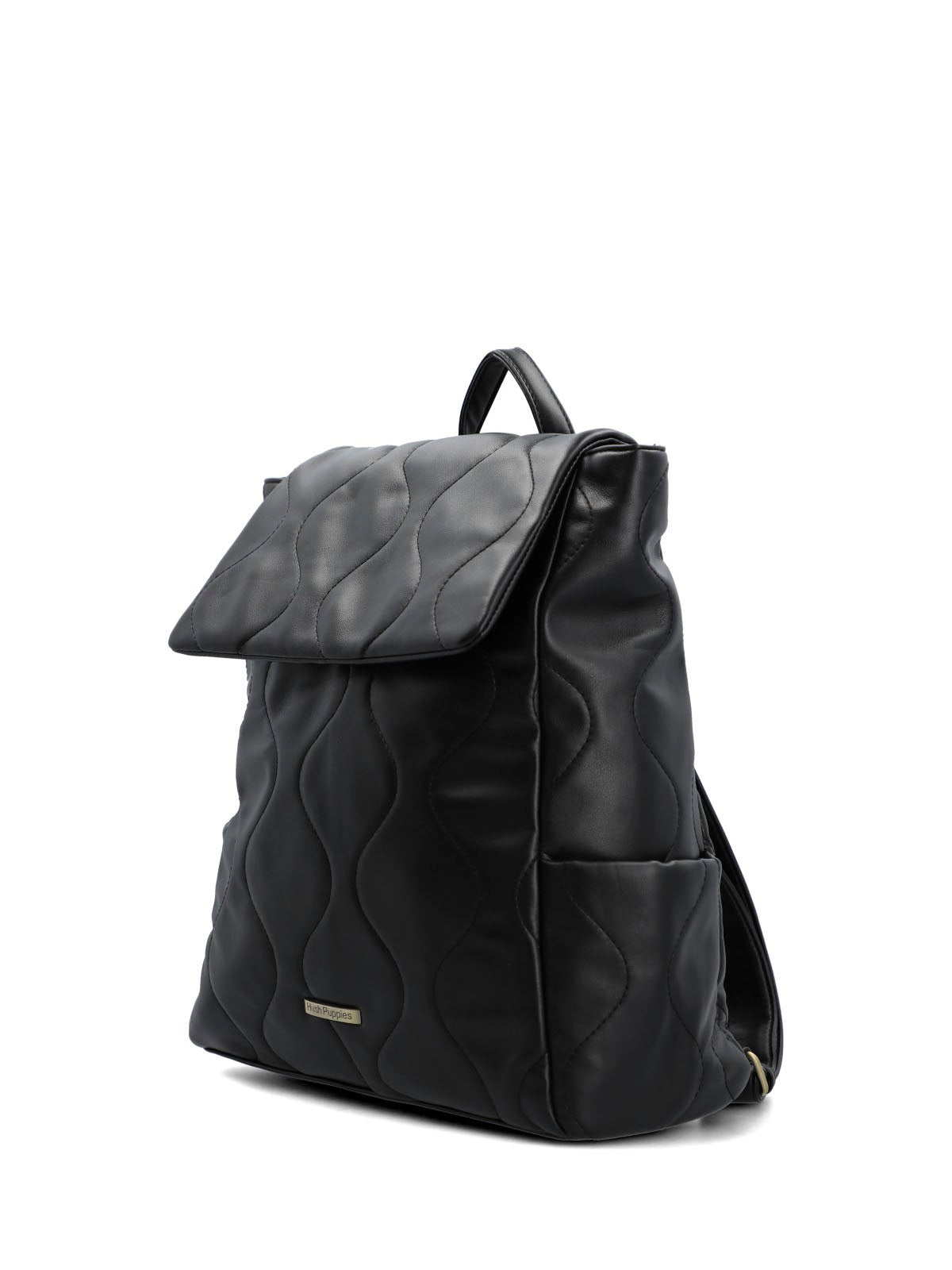 Mochila Ecocuero Mujer Quilted Back Negro Hush Puppies