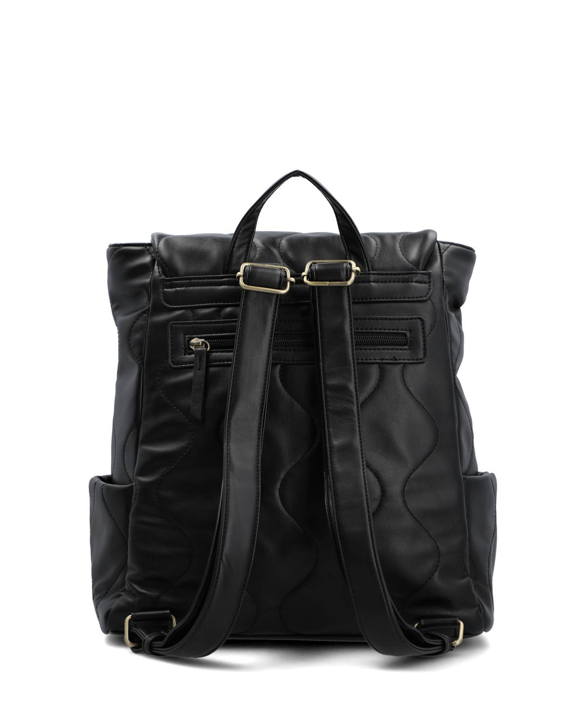 Mochila Ecocuero Mujer Quilted Back Negro Hush Puppies
