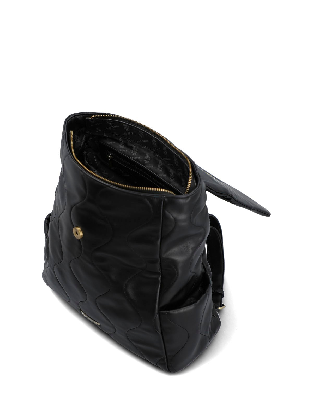 Mochila Ecocuero Mujer Quilted Back Negro Hush Puppies
