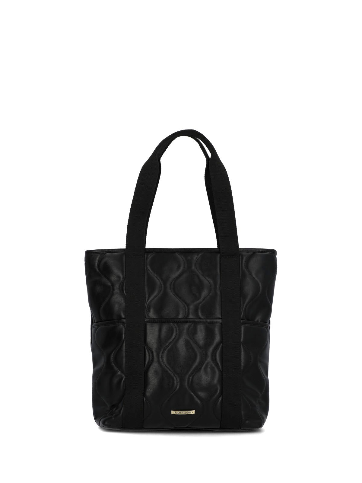 Cartera Ecocuero Mujer Quilted Tote Negro Hush Puppies