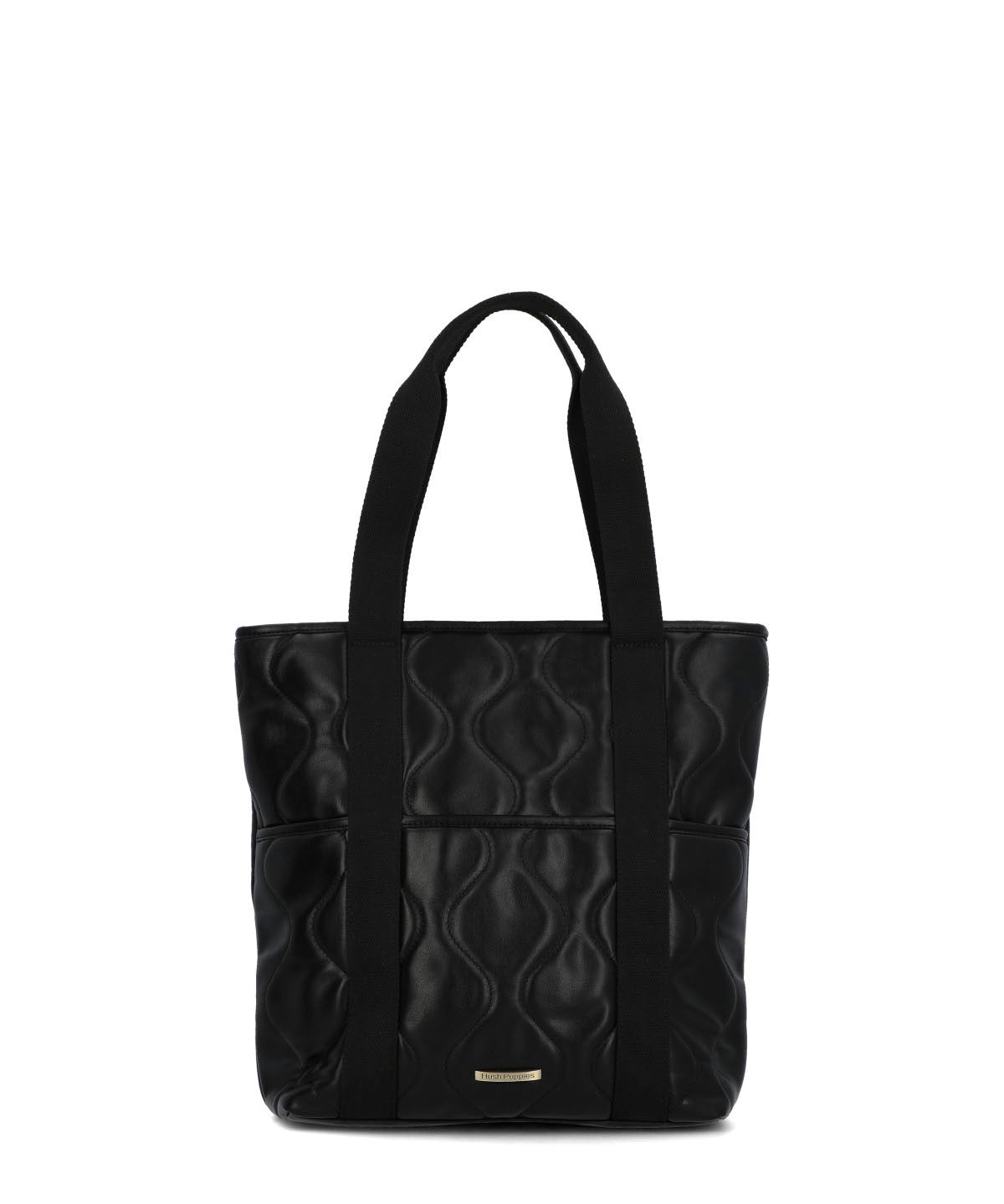 Cartera Ecocuero Mujer Quilted Tote Negro Hush Puppies