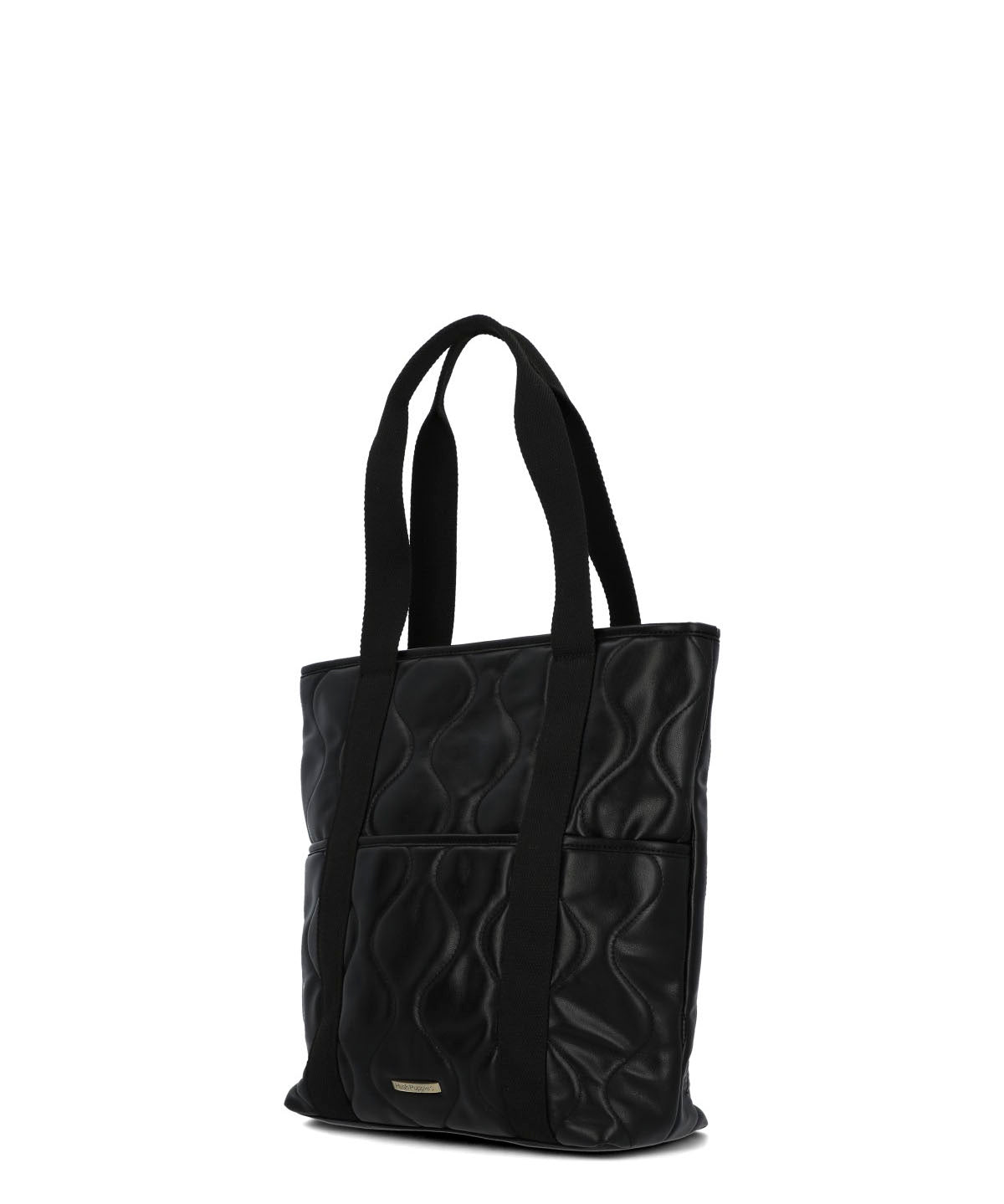 Cartera Ecocuero Mujer Quilted Tote Negro Hush Puppies