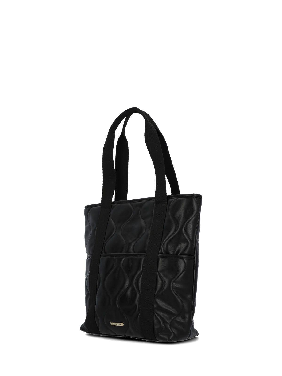 Cartera Ecocuero Mujer Quilted Tote Negro Hush Puppies