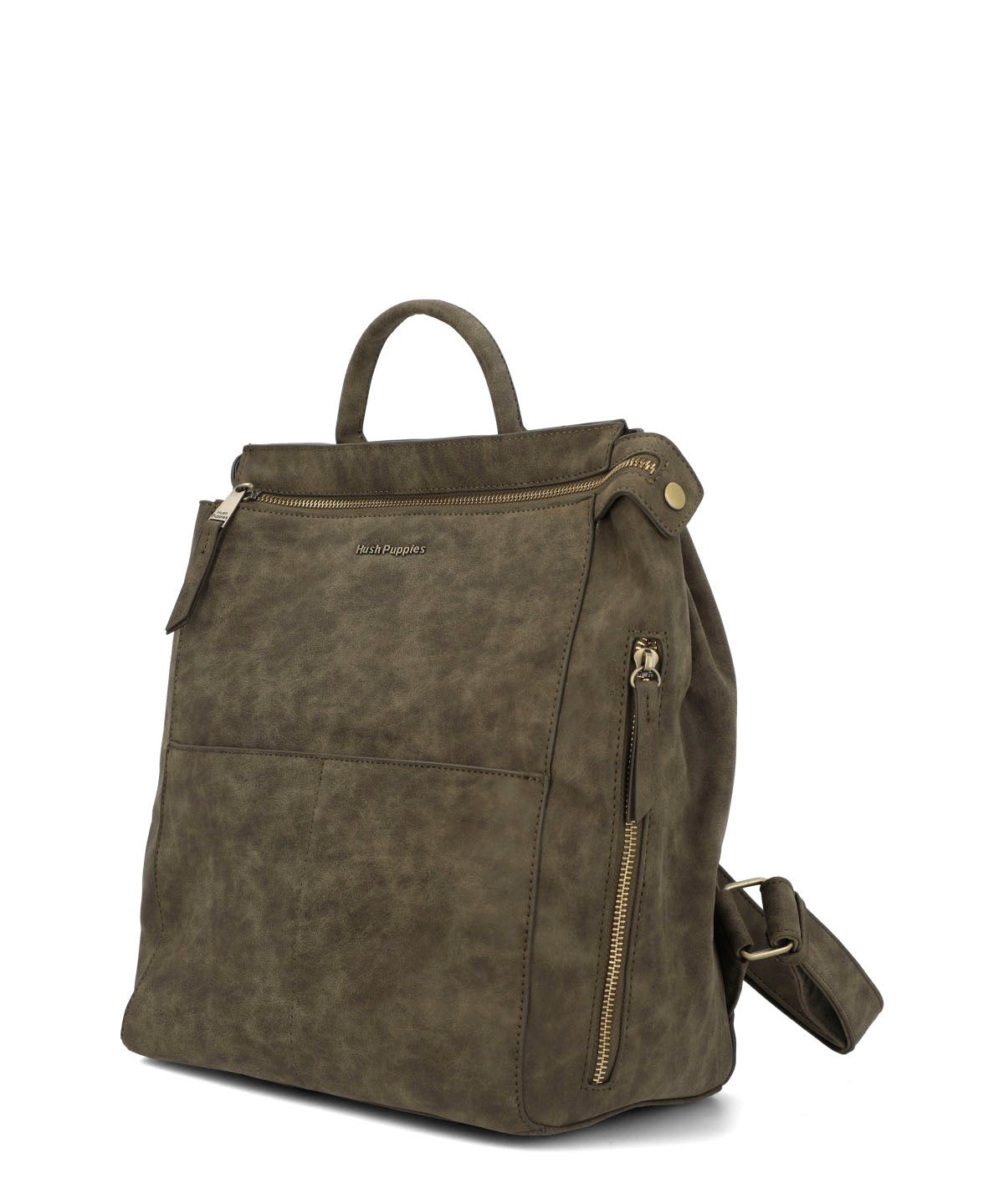 Mochila Ecocuero Mujer Delfi Back Verde Hush Puppies