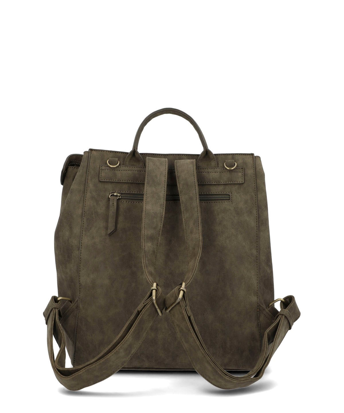 Mochila Ecocuero Mujer Delfi Back Verde Hush Puppies